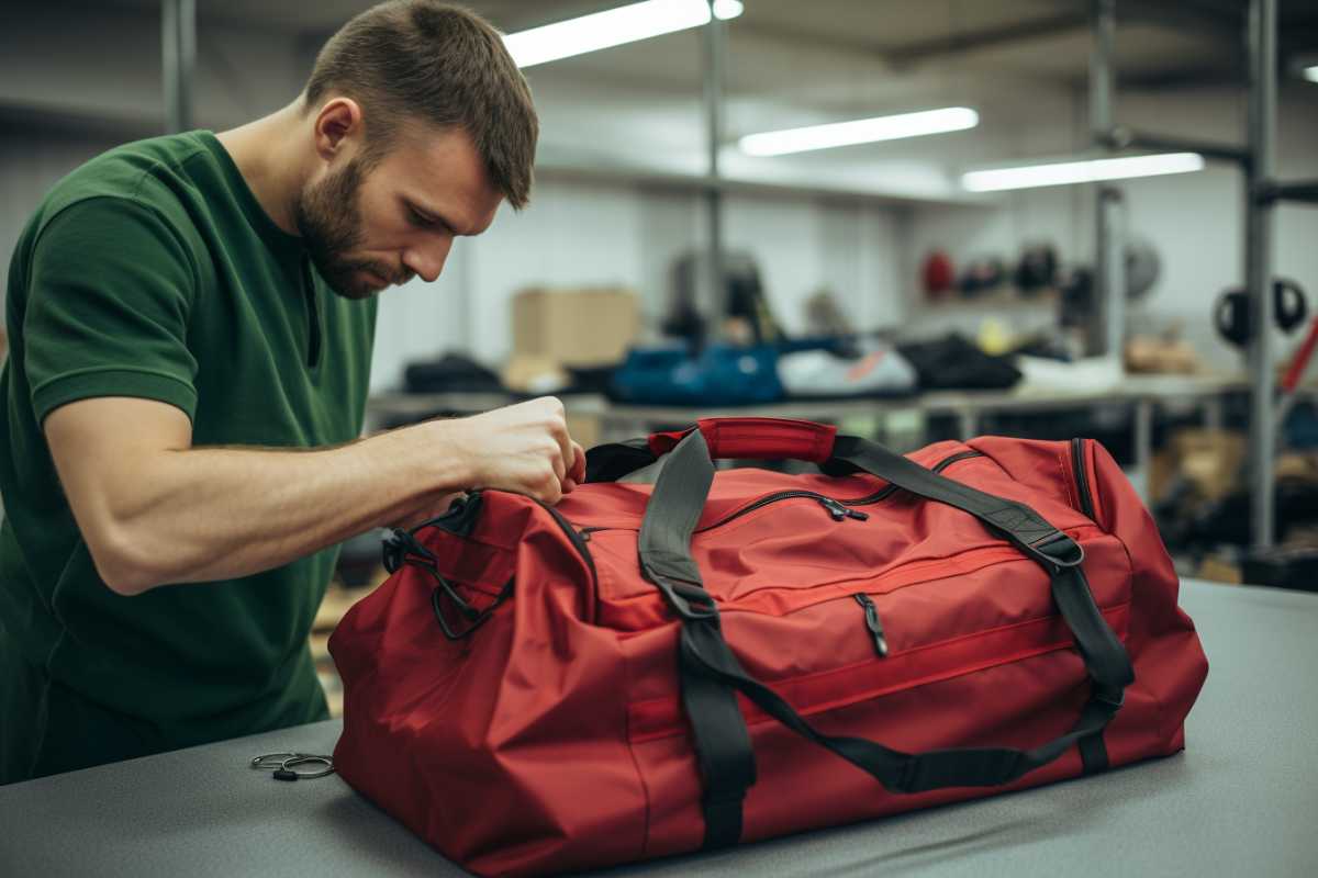 sports bag inspection